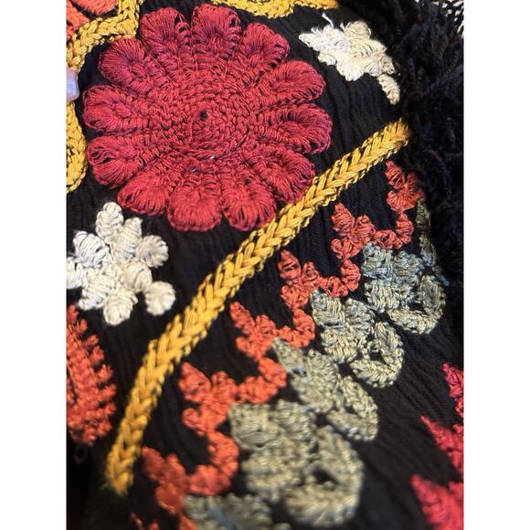 Zara Trafaluc Jacket Women's M Floral Embroidery Colorful Boho Style EUC - Picture 6 of 7